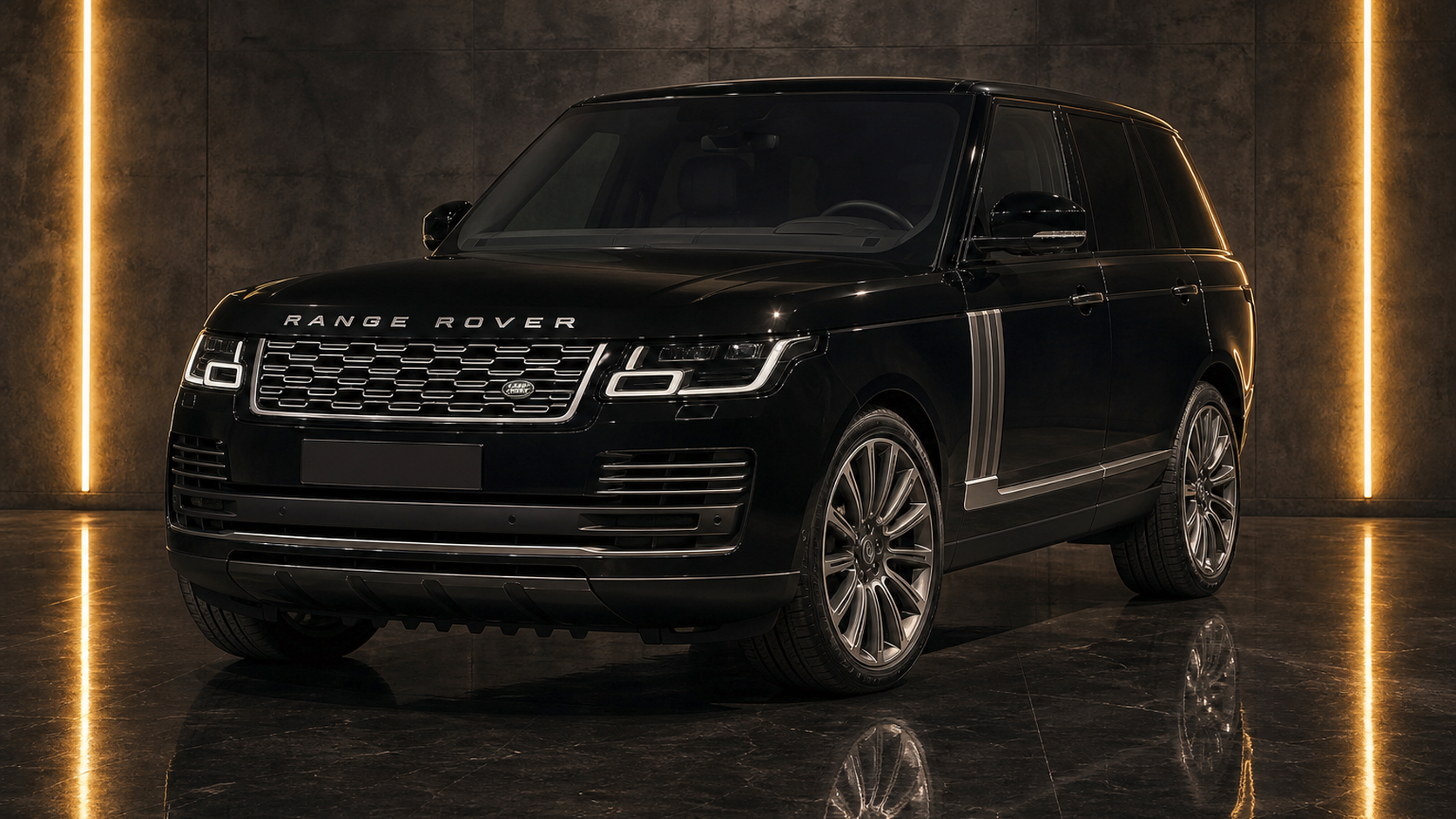 Black Range Rover VIP luxury SUV rental in Lahore for weddings and protocol duty
